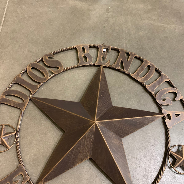 24", 32", 34", 40", 50" DIOS BENDIGA ESTA CASA BARN STAR METAL WALL WESTERN HOME DECOR RUSTIC ART NEW HANDMADE