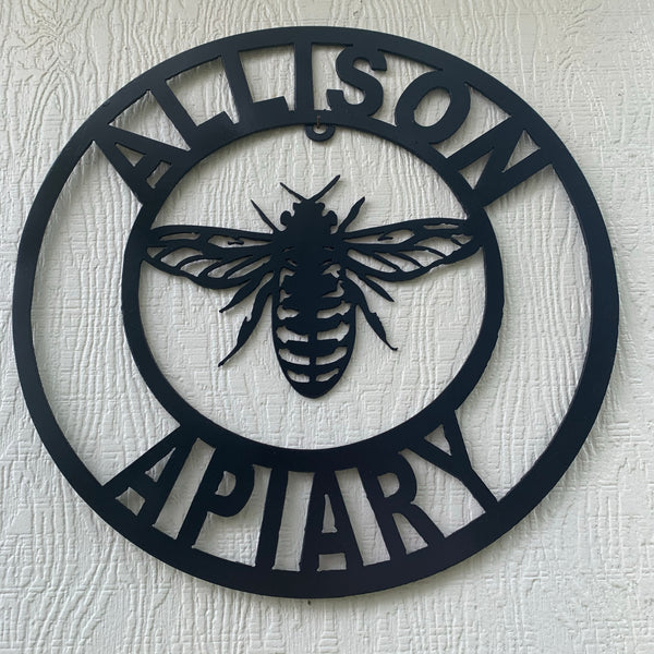 #EH10491 CUSTOM NAME BEE LASERCUT CUSTOM METAL VINTAGE CRAFT SIGN WESTERN HOME DECOR HANDMADE