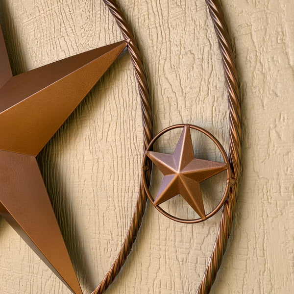 24", 32",36",40" TEXAS 1836 HAMMERED COPPER  BARN STAR METAL WALL WESTERN HOME DECOR RED WHITE BLUE ART