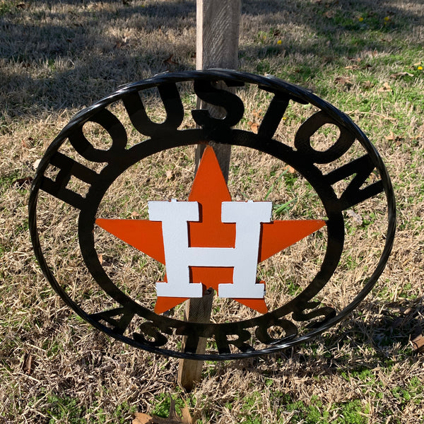 12",18",24",32",36" HOUSTON ASTROS CUSTOM METAL VINTAGE CRAFT SIGN TEAM HANDMADE