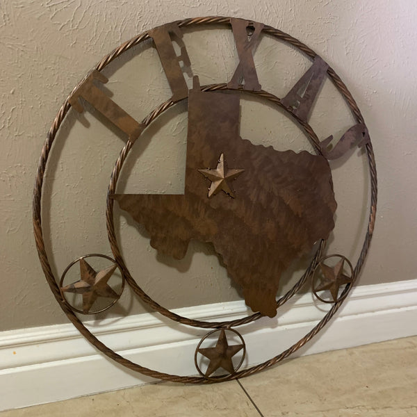 18",24",32",36" State of Texas Map Metal Wall Art Western Home Decor Vintage Rustic Bronze Copper New-#A18008