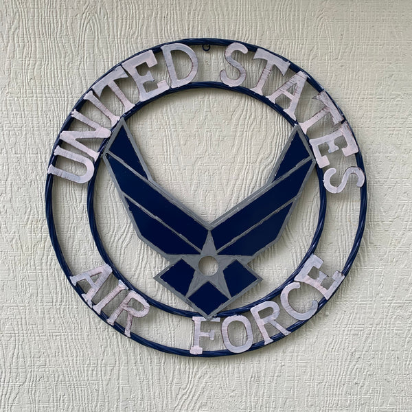 24" US AIRFORCE MILITARY METAL WALL ART WESTERN HOME DECOR NEW