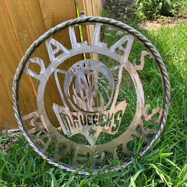 12",18", 24", 32",36" DALLAS MAVERICKS CUSTOM RAW METAL VINTAGE CRAFT TEAM SPORTS SIGN HANDMADE
