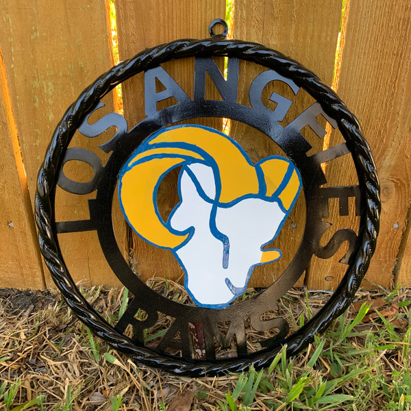 12", 18", 24", 32" LOS ANGES RAMS METAL CUSTOM VINTAGE CRAFT WALL ART TEAM SIGN HANDMADE