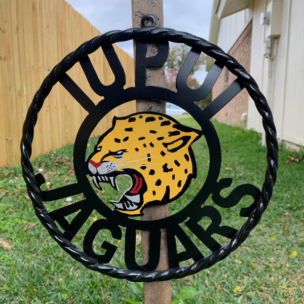 INDIANA IUPUI JAGUARS METAL CUSTOM VINTAGE CRAFT TEAM SIGN HANDMADE