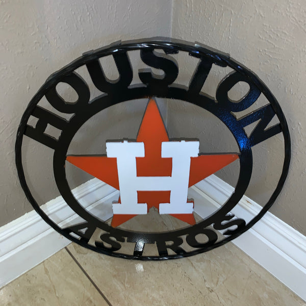 12",18",24",32",36" HOUSTON ASTROS CUSTOM METAL VINTAGE CRAFT SIGN TEAM HANDMADE