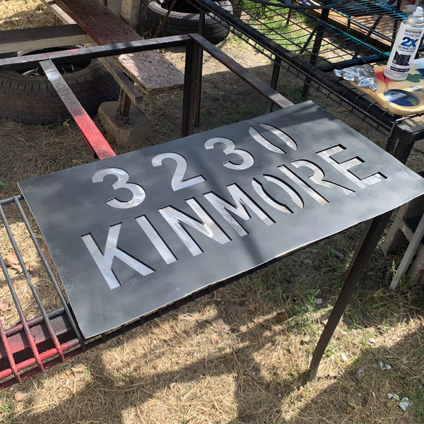 24" X 12" YOUR CUSTOM HOME ADDRESS NAME STAR METAL BARN METAL SIGN WESTERN HOME DECOR