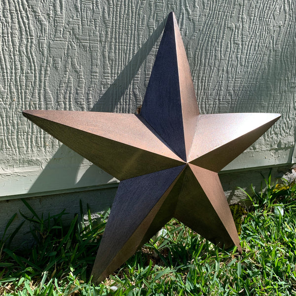 #EH10475 24" BRUSHED COPPER BRONZE BARN METAL STAR WESTERN HOME DECOR HANDMADE NEW