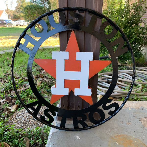 12",18",24",32",36" HOUSTON ASTROS CUSTOM METAL VINTAGE CRAFT SIGN TEAM HANDMADE