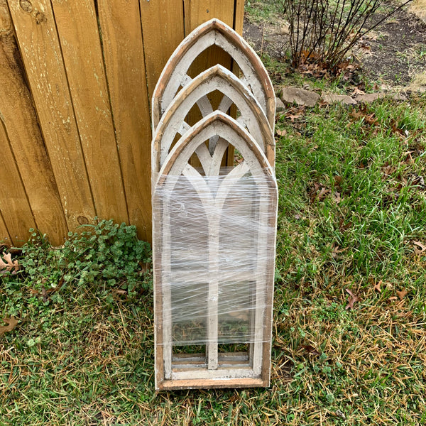 28",32",36" CATHEDRAL WINDOW WOOD 3PCS SET WESTERN HOME DECOR HANDMADE CRAFT NEW #EH11560