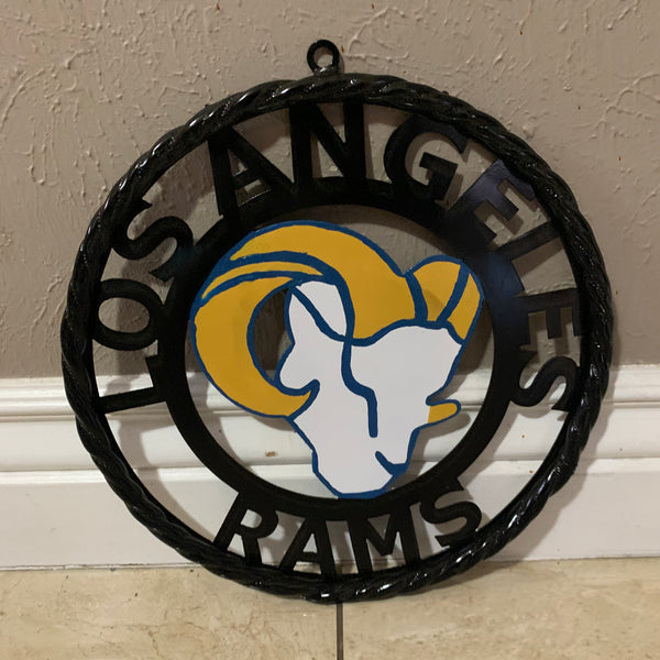 12", 18", 24", 32" LOS ANGES RAMS METAL CUSTOM VINTAGE CRAFT WALL ART TEAM SIGN HANDMADE