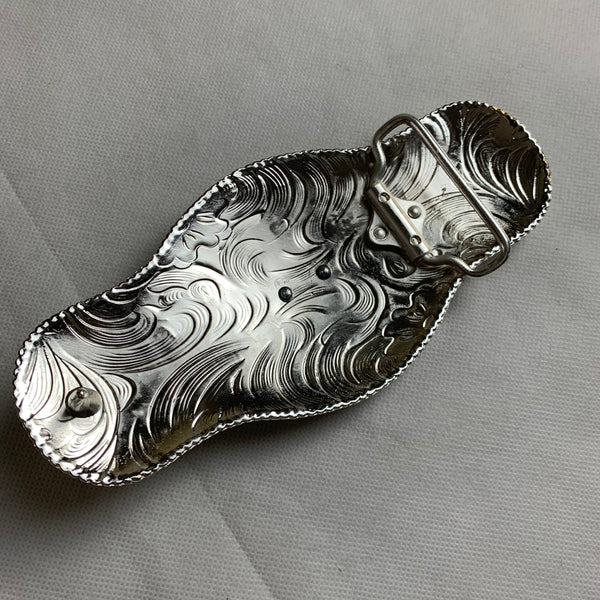 6.5" X 3.5" HORSE BELT BUCKLE GOLD SILVER BLACK WESTERN BUCKLE FASHION ART NEW #EH12271