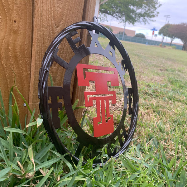 TEXAS TECH CUSTOM METAL VINTAGE CRAFT SIGN WESTERN HOME DECOR HANDMADE 12",18",24",32",36"