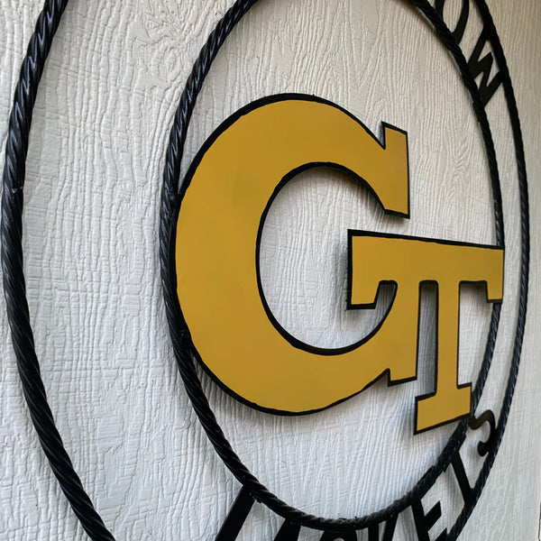 12", 18", 24", 32" GEORGIA TECH YELLOW JACKETS METAL SIGN VINTAGE CUSTOM TEAM ART