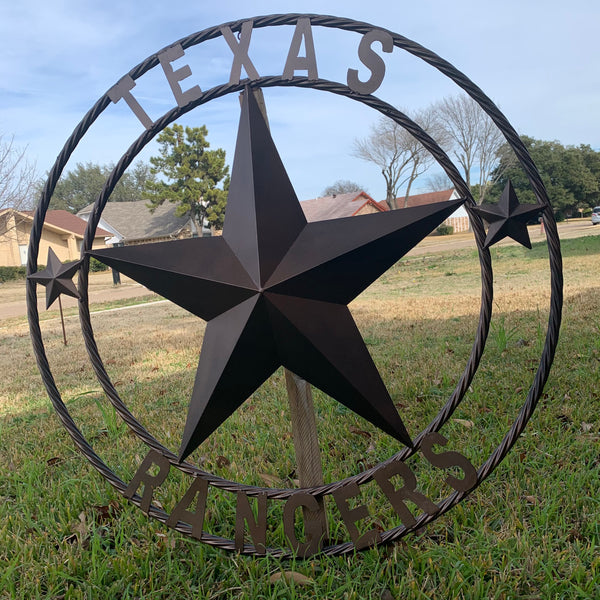 TEXAS RANGERS BRONZE LONE STAR METAL CUSTOM TEAM CRAFT WESTERN HOME DECOR CRAFT