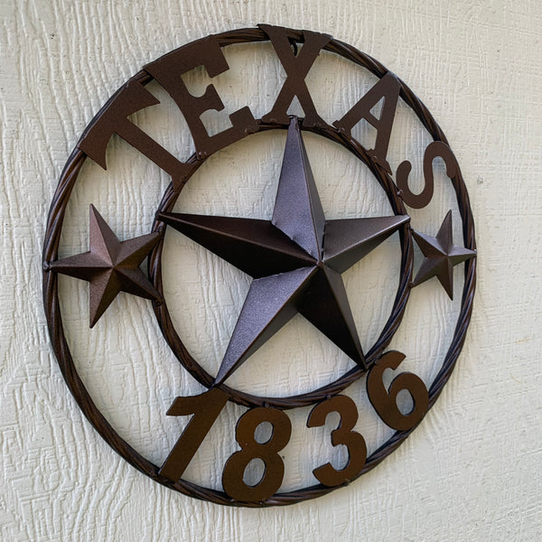 16" RUSTIC BRONZE TEXAS 1836 BARN LONE STAR METAL ART WESTERN HOME DECOR VINTAGE RUSTIC DARK BRONZE NEW