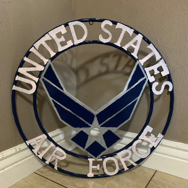 24" US AIRFORCE MILITARY METAL WALL ART WESTERN HOME DECOR NEW