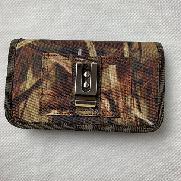 MX_LPOTX-EUH-CAMO 7" LUXMO XL MEGA EXTRA LARGE HORIZONTAL CAMO RUGGED POUCH VELCO CLOSURE  &  BELT LOOP CLIP HOLSTER CELL PHONE CASE UNIVERSAL OVERSIZE