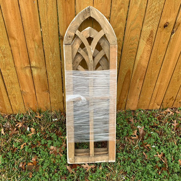 28",32",36" CATHEDRAL WINDOW WOOD 3PCS SET WESTERN HOME DECOR HANDMADE CRAFT NEW #EH11560