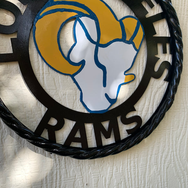 12", 18", 24", 32" LOS ANGES RAMS METAL CUSTOM VINTAGE CRAFT WALL ART TEAM SIGN HANDMADE
