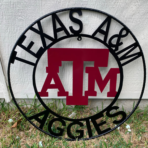 TEXAS A&M NO THUMBS GIGEM AGGIES METAL CUSTOM VINTAGE CRAFT WALL ART TEAM SIGN HANDMADE