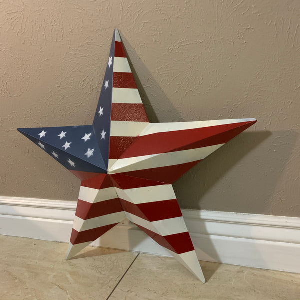 AMERICANA USA FLAG BARN STAR RED WHT BLUE STAR HANDMADE 9",12",16",24",30",34",36"