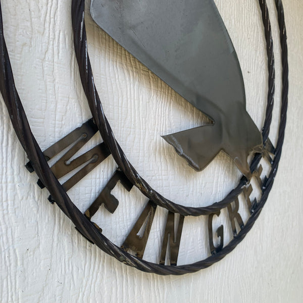 12", 18", 24", 32" UNT MEAN GREEN RAW METAL CUSTOM VINTAGE CRAFT WALL ART TEAM SIGN HANDMADE