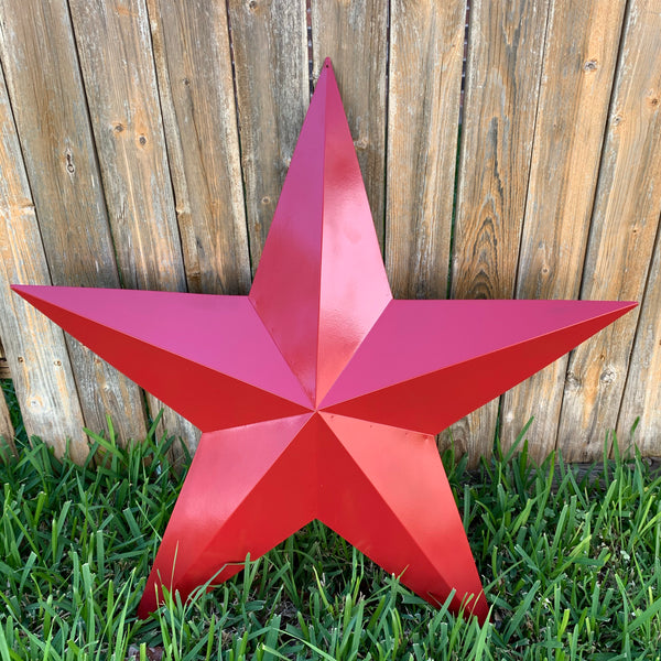 RUSTIC BURGUNDY RED BARN METAL STAR WALL ART WESTERN HOME DECOR VINTAGE RUSTIC ART NEW 3", 4",5",6",9",12", 17", 24", 30", 36
