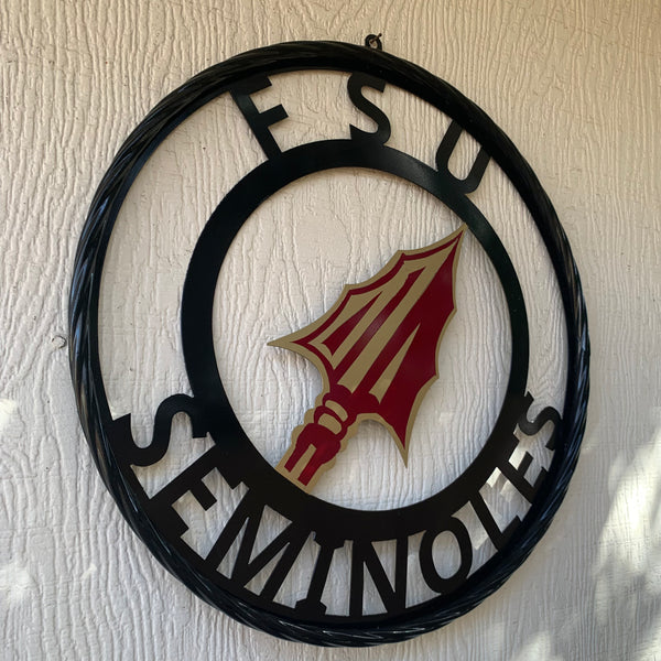 12", 18", 24", 32" FSU SEMINOLES FLORIDA METAL CUSTOM VINTAGE CRAFT TEAM SIGN