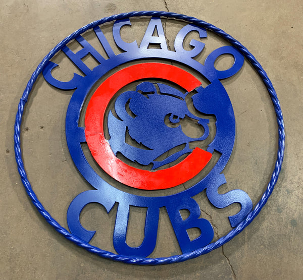 12", 18", 24", 32" CHICAGO CUBS CUSTOM METAL VINTAGE CRAFT TEAM SPORTS SIGN HANDMADE