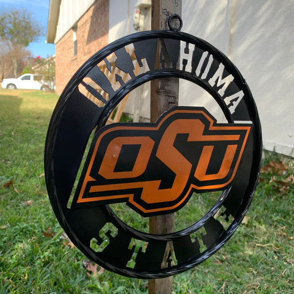 12" OSU OKLAHOMA STATE COWBOYS METAL CUSTOM VINTAGE TEAM WALL ART