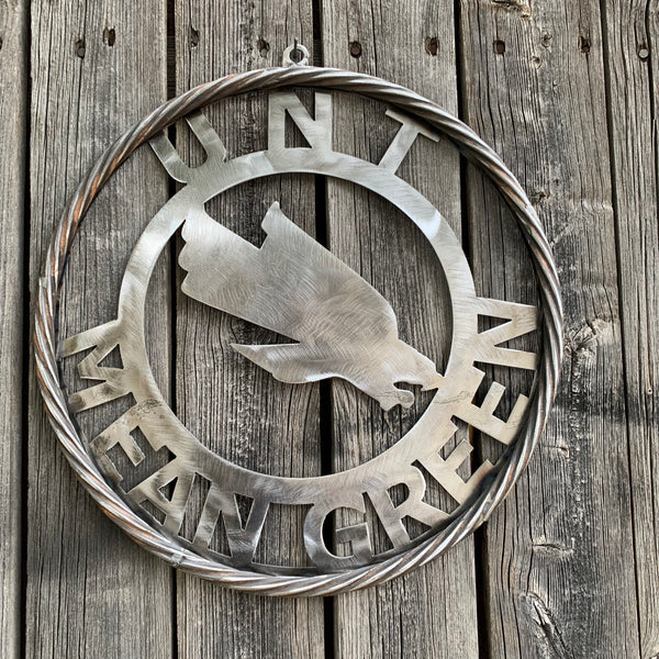 12", 18", 24", 32" UNT MEAN GREEN RAW METAL CUSTOM VINTAGE CRAFT WALL ART TEAM SIGN HANDMADE