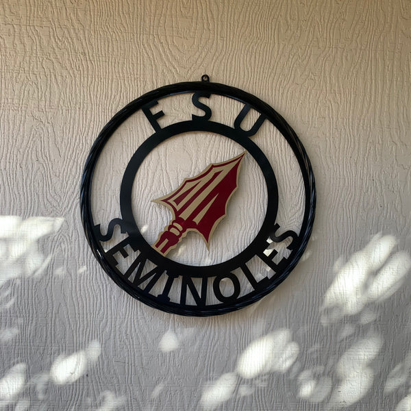 12", 18", 24", 32" FSU SEMINOLES FLORIDA METAL CUSTOM VINTAGE CRAFT TEAM SIGN