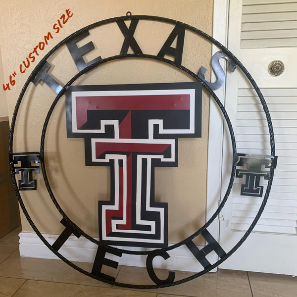12", 18", 24", 32" TEXAS TECH CUSTOM METAL VINTAGE CRAFT TEAM SIGN