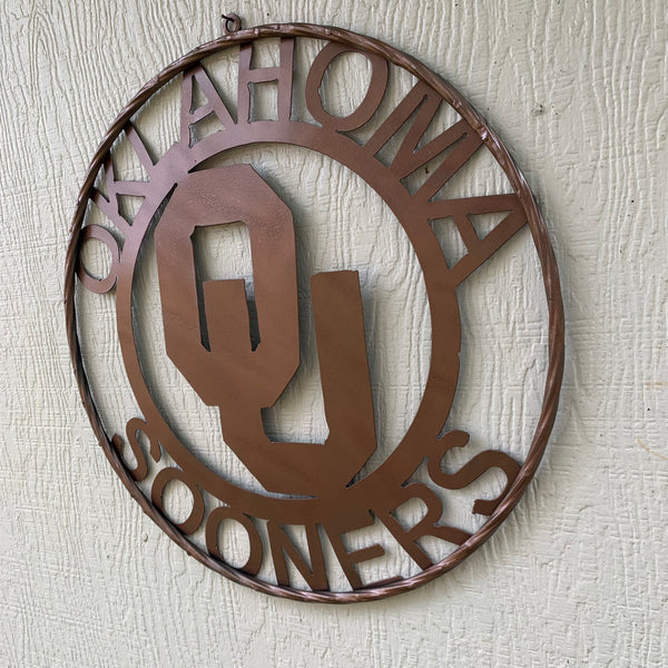 12",18",24",32",36" OU SOONERS OKLAHOMA HAMMERED COPPER CUSTOM VINTAGE TEAM CRAFT METAL ART WESTERN HOME DECOR