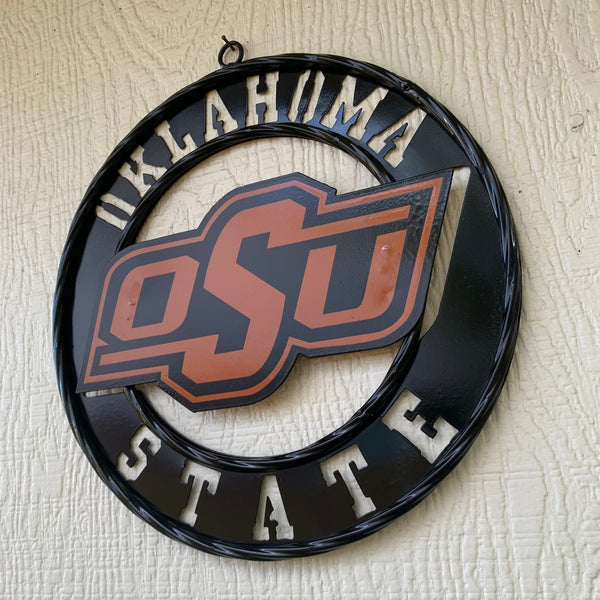 12" OSU OKLAHOMA STATE COWBOYS METAL CUSTOM VINTAGE TEAM WALL ART