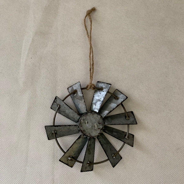 4" WINDMILL ORNAMENT FARMHOUSE METAL ART WESTERN HOME DECOR #EH12169 --FREE SHIPPING
