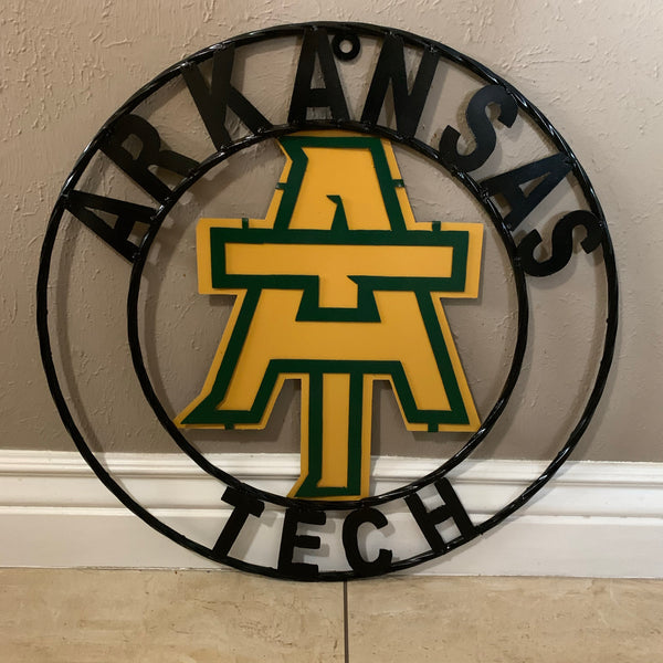 ARKANSAS TECH METAL CUSTOM VINTAGE CRAFT TEAM SIGN HANDMADE