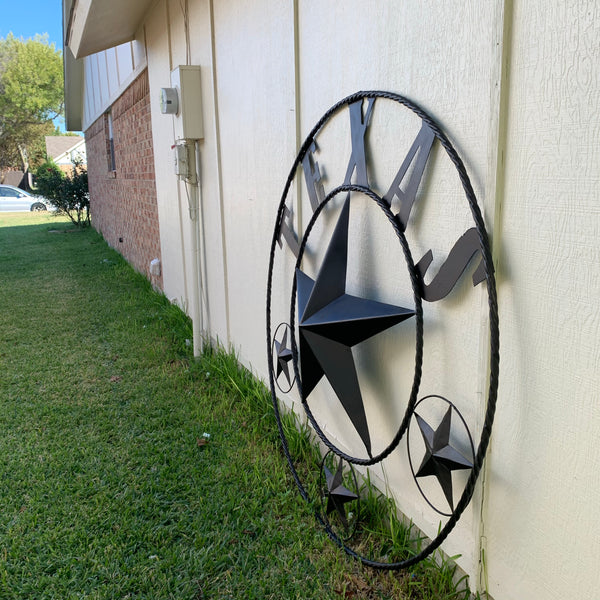 TEXAS GIANT BLACK LONE STAR METAL ART WESTERN HOME DECOR VINTAGE RUSTIC BRONZE COPPER 60", 5 FOOT, 72" 6 FOOT