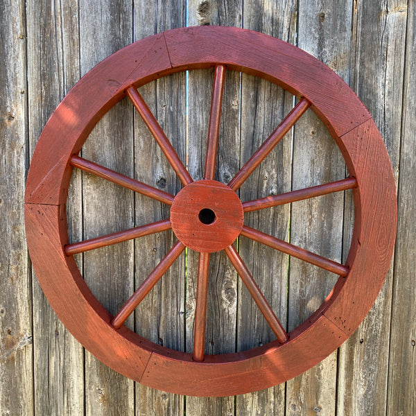 16",24",30" WAGON WHEEL NATURAL STAIN BARN WOOD WESTERN HOME DECOR RUSTIC NEW