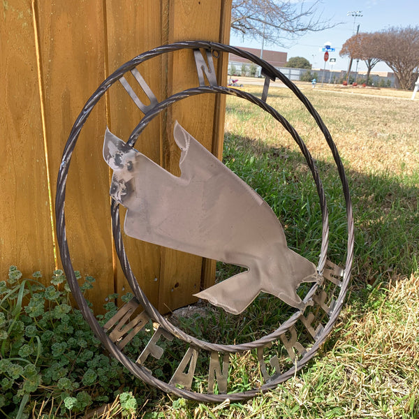 12", 18", 24", 32" UNT MEAN GREEN RAW METAL CUSTOM VINTAGE CRAFT WALL ART TEAM SIGN HANDMADE