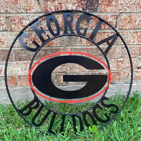 12", 18", 24", 32" GEORGIA BULLDOGS METAL SIGN VINTAGE CUSTOM TEAM ART
