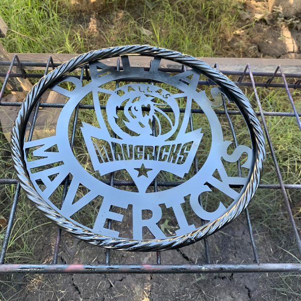 DALLAS MAVERICKS BLACK CUSTOM METAL VINTAGE CRAFT TEAM SPORTS SIGN HANDMADE 12",18",24",36"