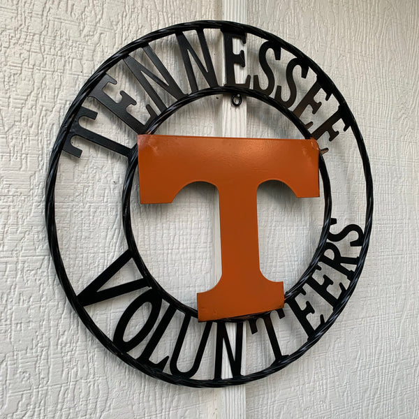 12", 18", 24", 32" TENNESSEE VOLUNTEERS CUSTOM METAL VINTAGE CRAFT SIGN TEAM