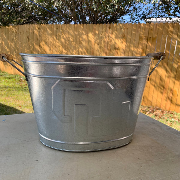 18" OU SOONERS SILVER OVAL METAL TUB WESTERN HOME DECOR METAL ART NEW #EH10395