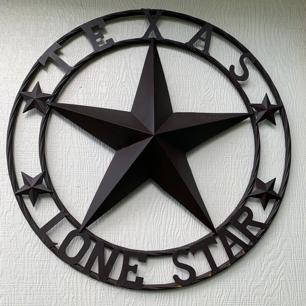 TEXAS LONESTAR METAL ART WESTERN HOME WALL DECOR RUSTIC VINTAGE BROWN NEW, SIZE:24",32",36",40",42",44",46",50"