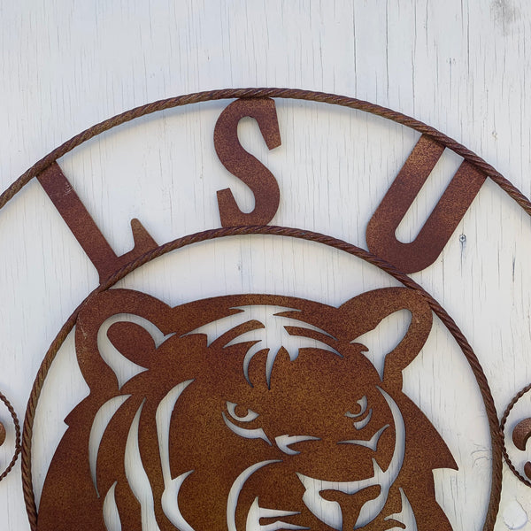 12:,18",24",32",36" LSU TIGERS METAL CUSTOM VINTAGE CRAFT ART SIGN