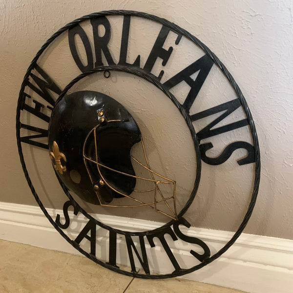 18", 24", 32" NEW ORLEANS SAINTS METAL WALL ART WESTERN HOME DECOR VINTAGE RUSTIC BROWN ART NEW