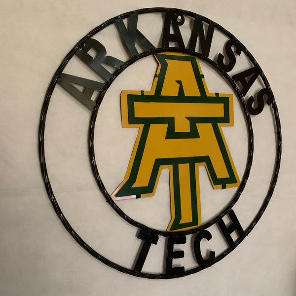 ARKANSAS TECH METAL CUSTOM VINTAGE CRAFT TEAM SIGN HANDMADE