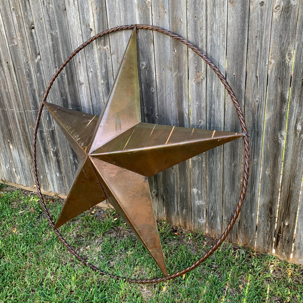 #EH10507 TEXAS GIANT 8,6,5,4 FOOT NATURAL RUSTIC SEALED UNPAINTED LARGE OVERSIZE METAL LONESTAR GENUINE RUST PATINA LONE STAR TWISTED ROPE RING 4,5,6,8 FOOT